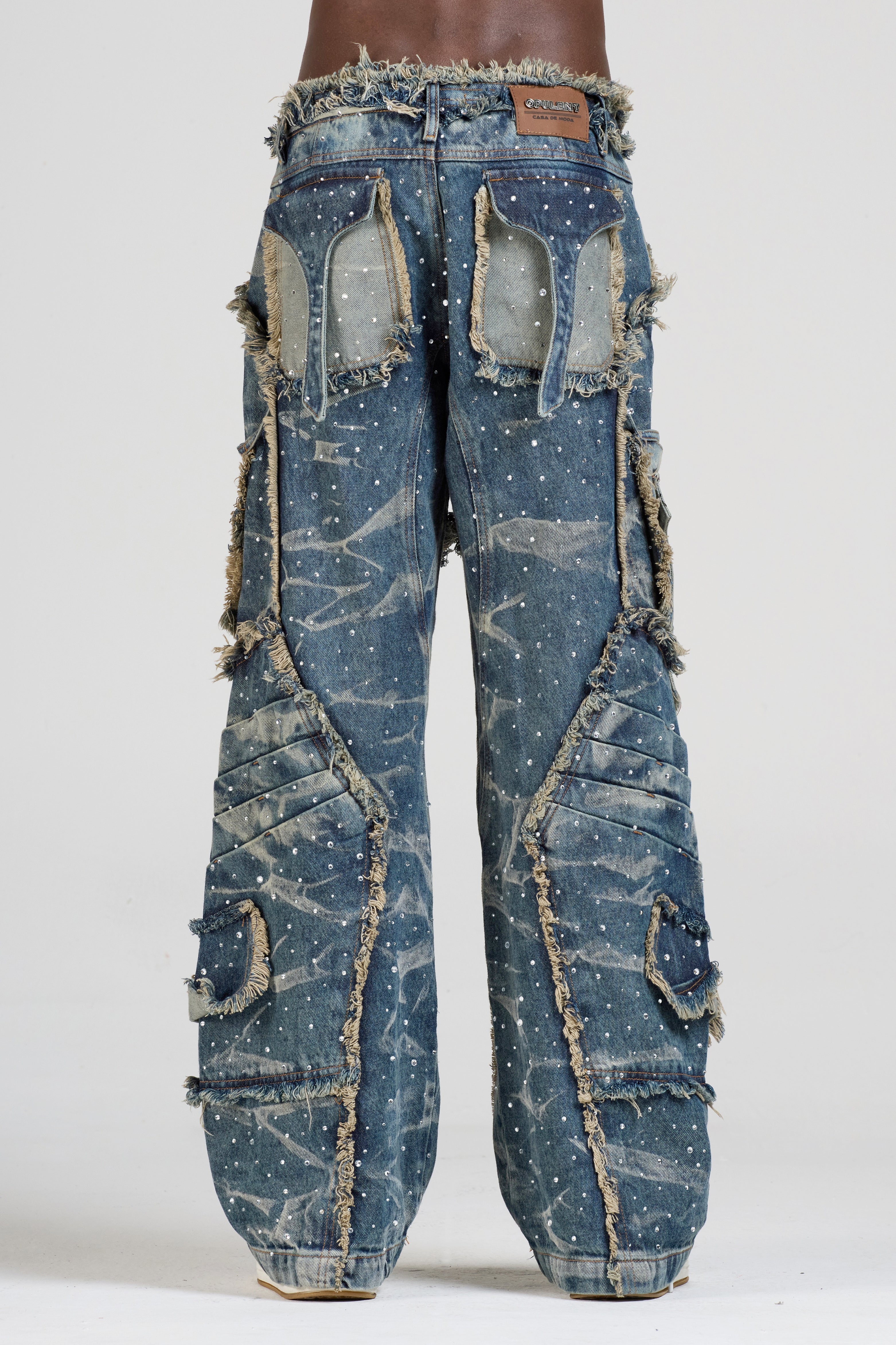 JEAN APPALUSSÉ AZUL CON PEDRERÍA MEN