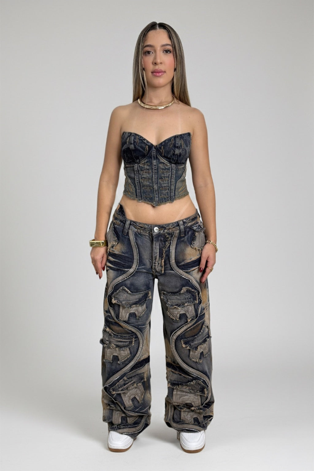 SET CORSÉ Y JEAN VIBRANIUM AZUL