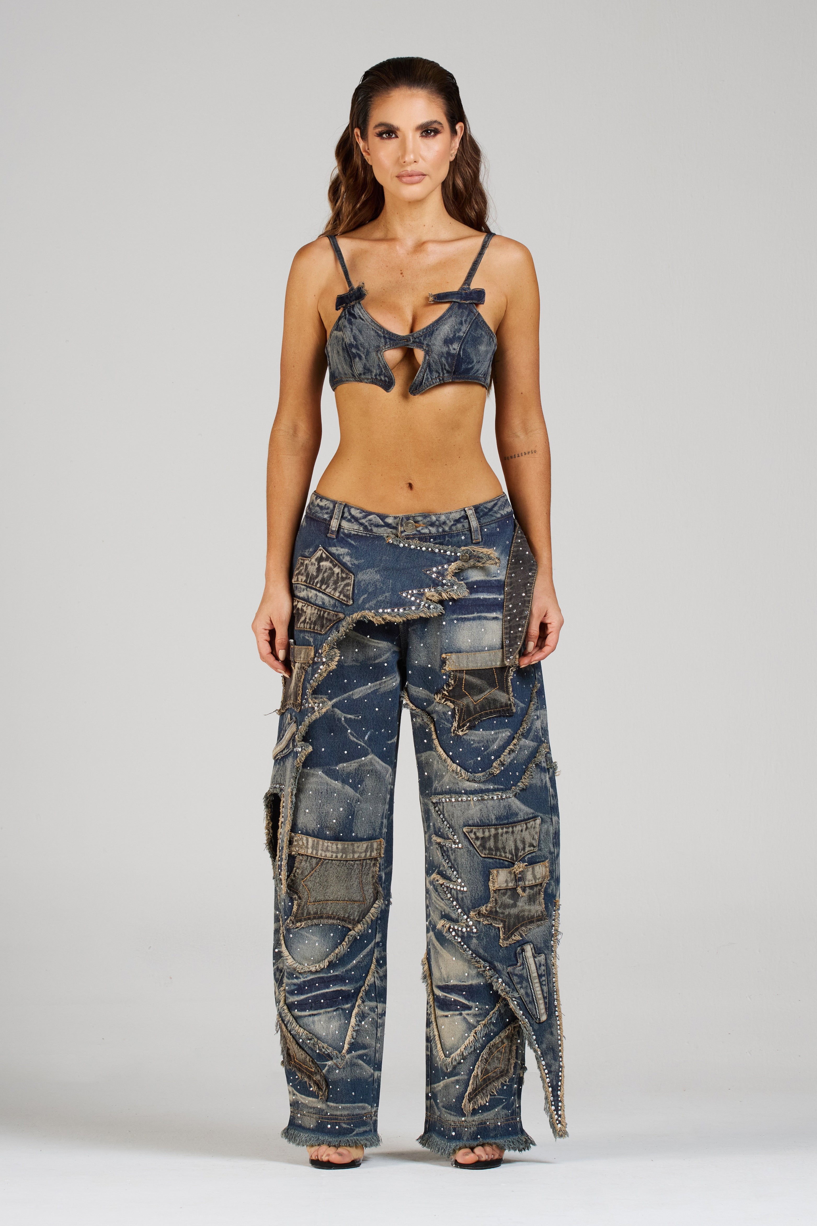 SET CROP Y JEAN FREIZEN CON PEDRERÍA
