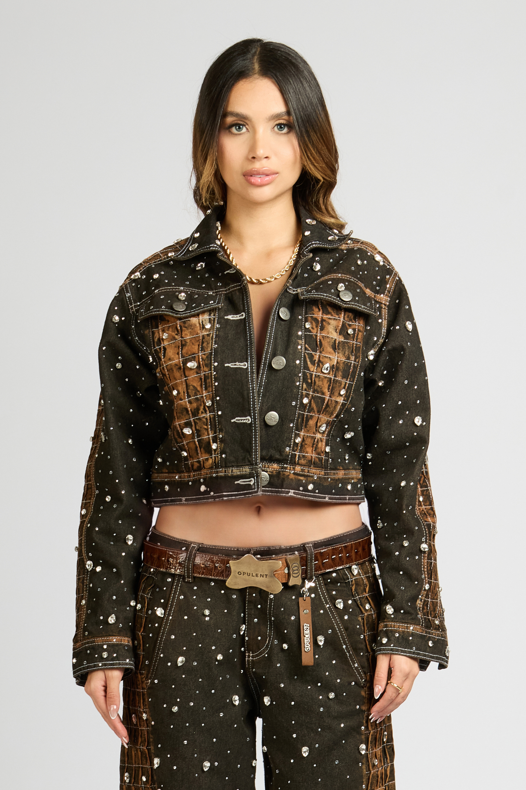 CHAQUETA URUS BLACK CON PEDRERÍA WOMAN