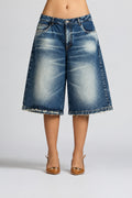 BERMUDA PEDREGAL BIKER BLUE WOMAN