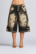 BERMUDA PEDREGAL BIKER NEGRA WOMAN