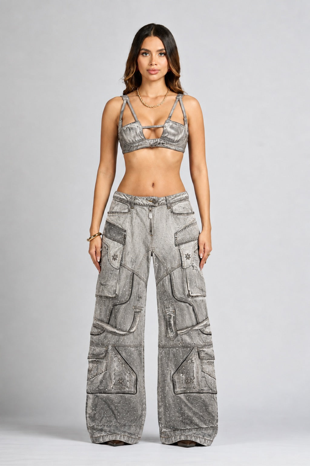 SET SIGNATURE BLANCO CON PEDRERIA WOMAN